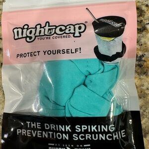 Nightcap Drink Safety Scrunchie - Aqua